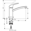 Hansgrohe virtuves izlietnes maisītājs Logis 120, hroms
