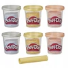 Hasbro Play-Doh metalinio efekto plastilino rinkinys, 6 vnt