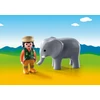 Playmobil 1.2.3 9381 Gyvūnų auklė su drambliu