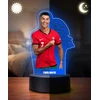 Plexido 3D LED lempa Cristiano Ronaldo Portugal su vardu berniukui