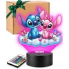 Plexido 3D LED naktinė lempa 3D pasaka Lilo ir Stitch Debesis Dovana mergaitei