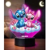 Plexido 3D LED naktinė lempa 3D pasaka Lilo ir Stitch Debesis Dovana mergaitei