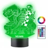 Plexido 3d Led Naktinė Lempa "demon Slayer" su vardu