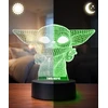 Plexido 3D LED Star Wars Baby Yoda Grogu naktinės lempos dovana