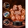Plexido 3D Super Mario Bros. LED lempa su vardu vaikui kaip dovana