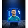 Plexido Cristiano Ronaldo futbolininko naktinė lempa Jūsų LED graviravimo dovana berniukui