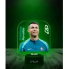 Plexido Cristiano Ronaldo futbolininko naktinė lempa Jūsų LED graviravimo dovana berniukui