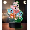 Plexido Gumball Niesamowity Świat Lampka Nocna LED 3D su Imieniem dla Dziecka