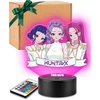 Plexido Huntrix Rumi Mira Zoey 3D LED naktinė lempa mergaitėms, dovana