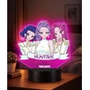 Plexido Huntrix Rumi Mira Zoey 3D LED naktinė lempa mergaitėms, dovana