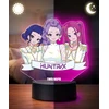 Plexido Huntrix Rumi Mira Zoey 3D LED naktinė lempa mergaitėms, dovana