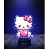 Plexido Lampka LED 3D Hello Kitty Serce su Imieniem Dla Dziewczynki Prezent Bajka