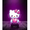 Plexido Lampka LED 3D Hello Kitty Serce su Imieniem Dla Dziewczynki Prezent Bajka