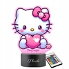 Plexido Lampka LED 3D Hello Kitty Serce su Imieniem Dla Dziewczynki Prezent Bajka