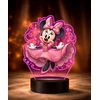 Plexido Lampka LED 3D Myszka Minnie Mickey su Imieniem Dla Dziecka Prezent