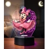 Plexido Lampka LED 3D Myszka Minnie Mickey su Imieniem Dla Dziecka Prezent