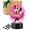Plexido Lampka LED 3D Myszka Minnie Mickey su Imieniem Dla Dziecka Prezent