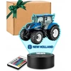 Plexido Lampka LED 3D New Holland Traktor su Imieniem Dla Chłopca Na Prezent