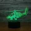 Plexido Lampka Nocna 3D LED Helikopter Samolot Grawer Imię