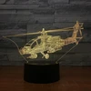 Plexido Lampka Nocna 3D LED Helikopter Samolot Grawer Imię