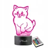Plexido Lampka Nocna 3D LED Kot Kotek Prezent Grawer