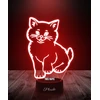 Plexido Lampka Nocna 3D LED Kot Kotek Prezent Grawer