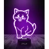 Plexido Lampka Nocna 3D LED Kot Kotek Prezent Grawer