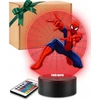 Plexido Lampka Nocna 3D LED Spiderman Marvel Pajęczyna Sieć Prezent dla Chłopców