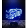 Plexido Lampka Nocna 3D Led Wóz Strażacki Prezent Grawer