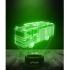 Plexido Lampka Nocna 3D Led Wóz Strażacki Prezent Grawer