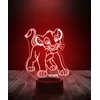 Plexido Lampka Nocna Bajka Król Lew Simba Prezent Twój Napis Grawer Imię 3D LED