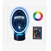 Plexido Lampka nocna JUVENTUS wielokolorowa pilot LED 3D