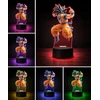 Plexido Lampka Nocna LED 3D Goku Dragon Ball Anime Personalizowany Prezent dla Fana