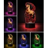 Plexido Lampka Nocna LED 3D Koń Galopujący su Imieniem Prezent dla Miłośnika Koni