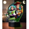 Plexido Lampka Nocna LED 3D Toy Story Buzz i Chudy su Imieniem Personalizowana