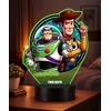 Plexido Lampka Nocna LED 3D Toy Story Buzz i Chudy su Imieniem Personalizowana