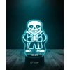 Plexido Lampka Nocna LED 3D Undertale W.D Gaster Sans Prezent Twój Napis Grawer