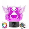 Plexido Lampka Nocna LED 3D Vienaragis Pegaz Grawer Pilot