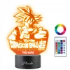 Plexido Lampka Nocna Serial Dragon Ball Super Goku Twój Napis Prezent Imię 3D LED