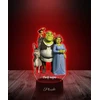 Plexido Lampka Nocna su Nadrukiem UV Shrek Fiona Kot w Butach Osioł