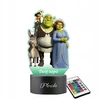 Plexido Lampka Nocna su Nadrukiem UV Shrek Fiona Kot w Butach Osioł