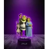 Plexido Lampka Nocna su Nadrukiem UV Shrek Fiona Kot w Butach Osioł