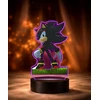 Plexido Lampka Nocna Z Nadrukiem Dla Dzieci Sonic Bajka Na Prezent Imię 3D LED