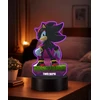 Plexido Lampka Nocna Z Nadrukiem Dla Dzieci Sonic Bajka Na Prezent Imię 3D LED