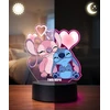 Plexido Lampka Nocna Z Nadrukiem Dla Dziecka Stitch i Angel Bajka Disney LED 3D