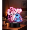 Plexido Lampka Nocna Z Nadrukiem Dla Dziecka Stitch i Angel Bajka Disney LED 3D
