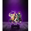 Plexido Lampka Nocna Z Nadrukiem Dla Dziecka Demon Slayer Postacie Anime LED 3D
