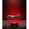 Plexido Lampka Nocna Z Nadrukiem Samolot Pasażerski Boeing Twój Grawer Imię 3D LED