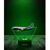 Plexido Lampka Nocna Z Nadrukiem Samolot Pasażerski Boeing Twój Grawer Imię 3D LED
