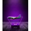 Plexido Lampka Nocna Z Nadrukiem Samolot Pasażerski Boeing Twój Grawer Imię 3D LED